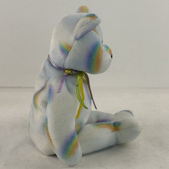 Vtg Ty Beanie Baby Cheery Bear Multicolor Rainbow Pastel Plush DOB Aug 18 2000 - Picture 4 of 15
